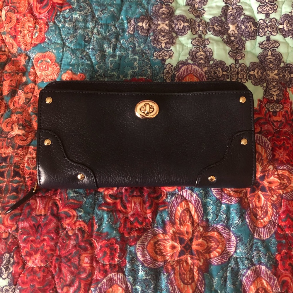 🇺🇸VETS DAY SALE🇺🇸Coach Mercer Satchel/Wallet Combo Navy Blue - Picture 6 of 8